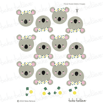 Floral Koala Edible Images