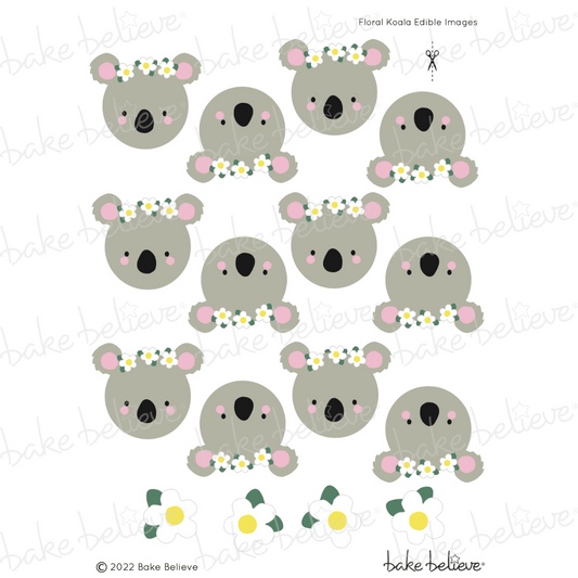 Floral Koala Edible Images