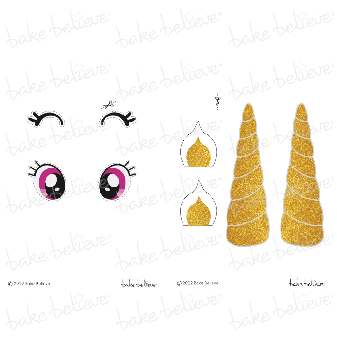 Gold Unicorn Edible Images
