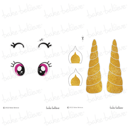Gold Unicorn Edible Images