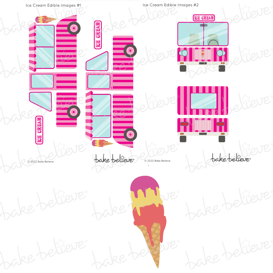 Ice Cream Truck Edible image Set