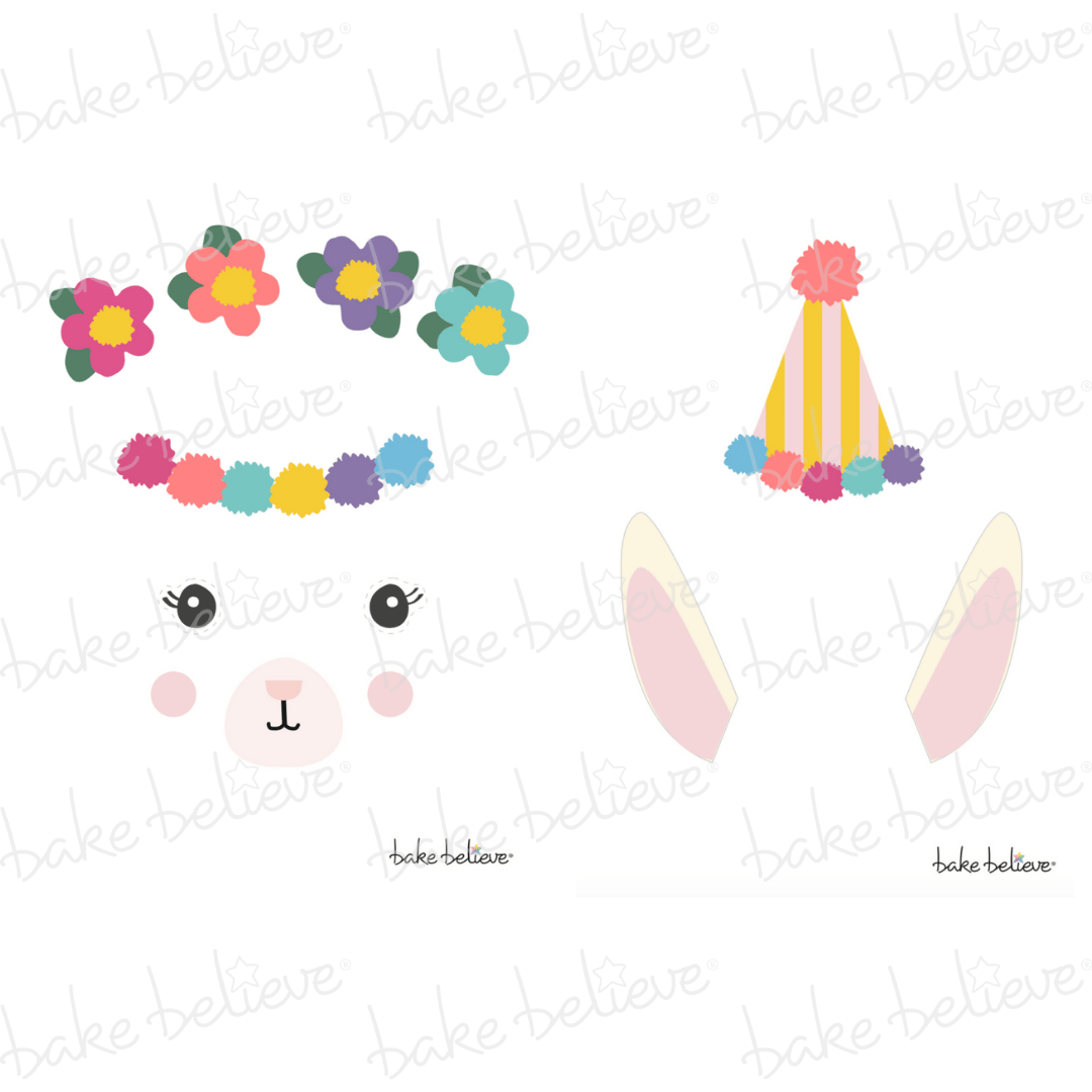 Llama Edible Image Set