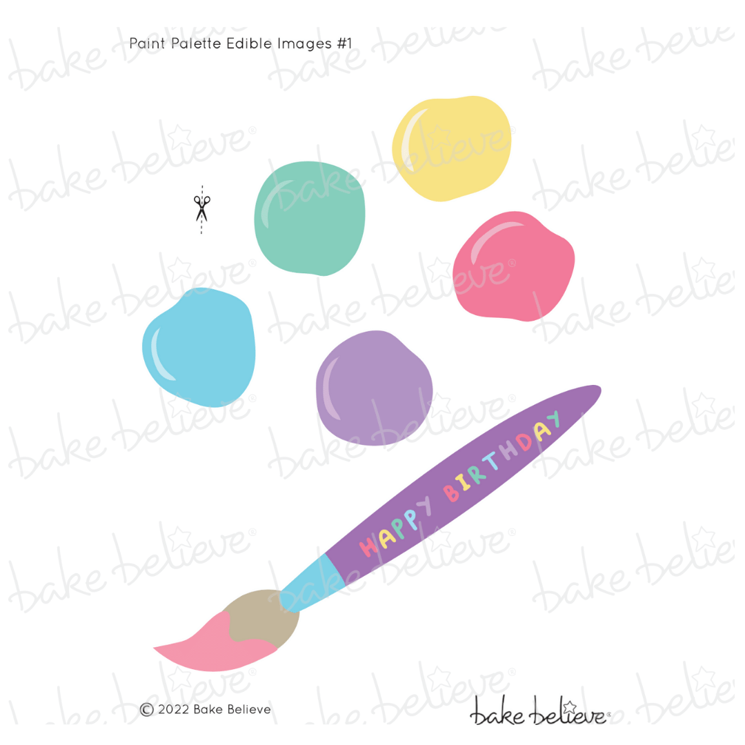 Paint Palette Edible Image Set