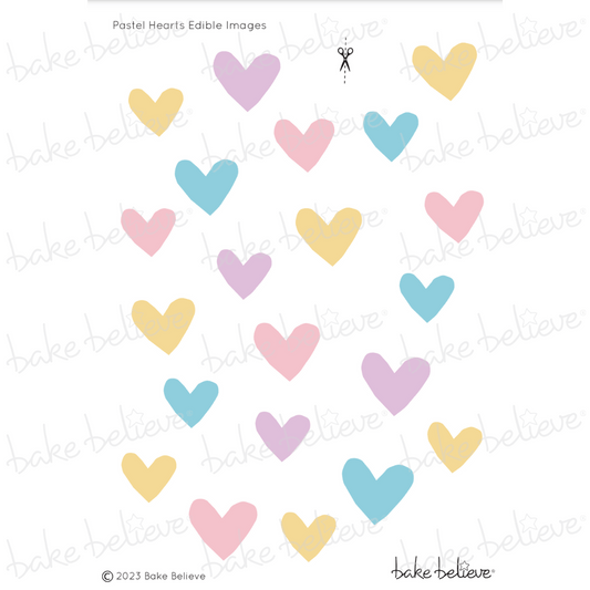 Pastel Heart Edible Images