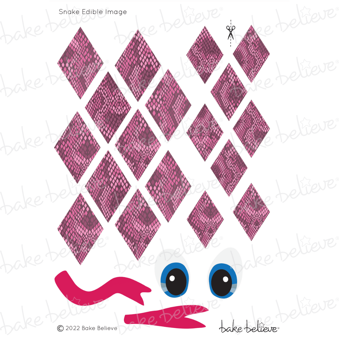 Pink Snake Edible Images