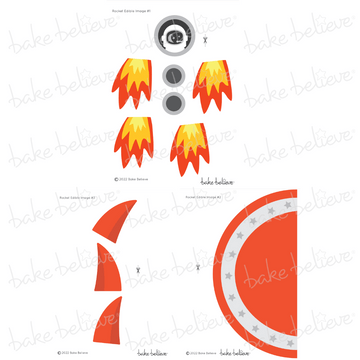 Space Rocket Edible Image Set