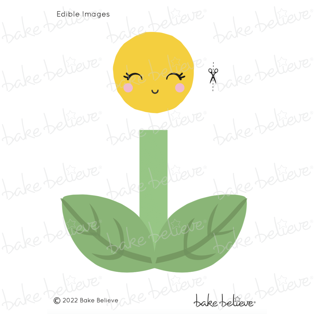 Yellow Flower Edible Image