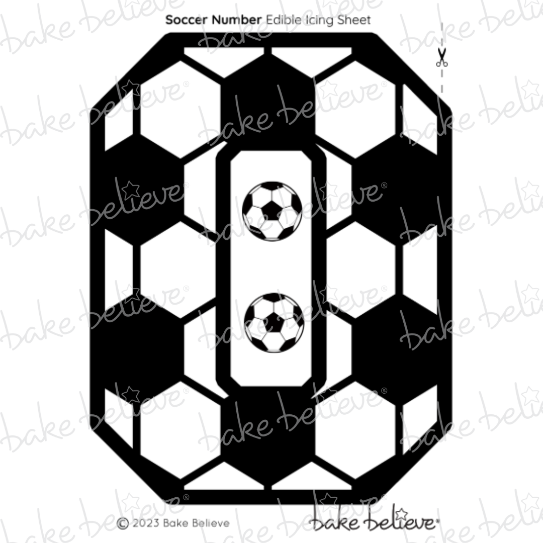 Soccer Number Edible Image