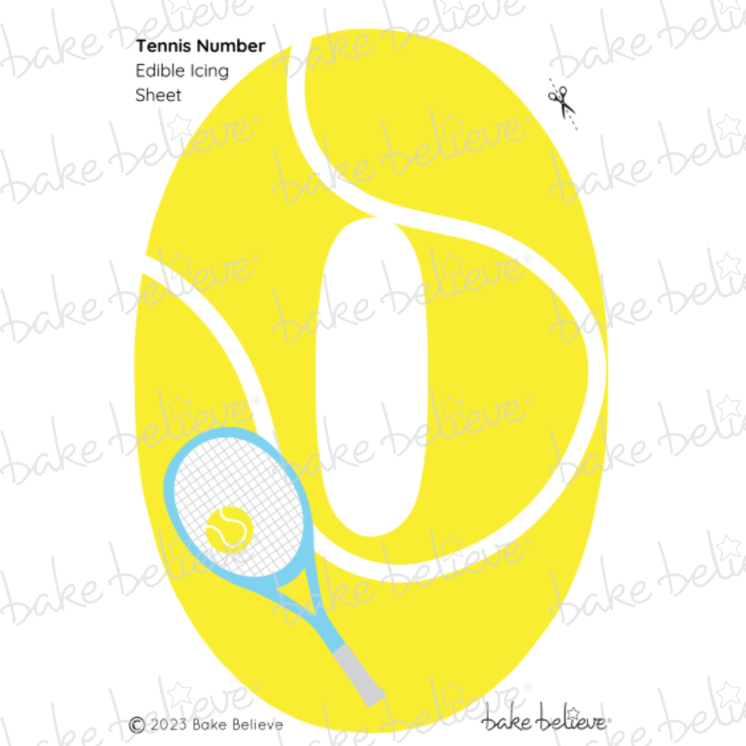 Tennis Number Edible Image