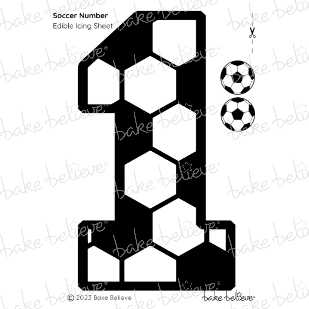 Soccer Number Edible Image