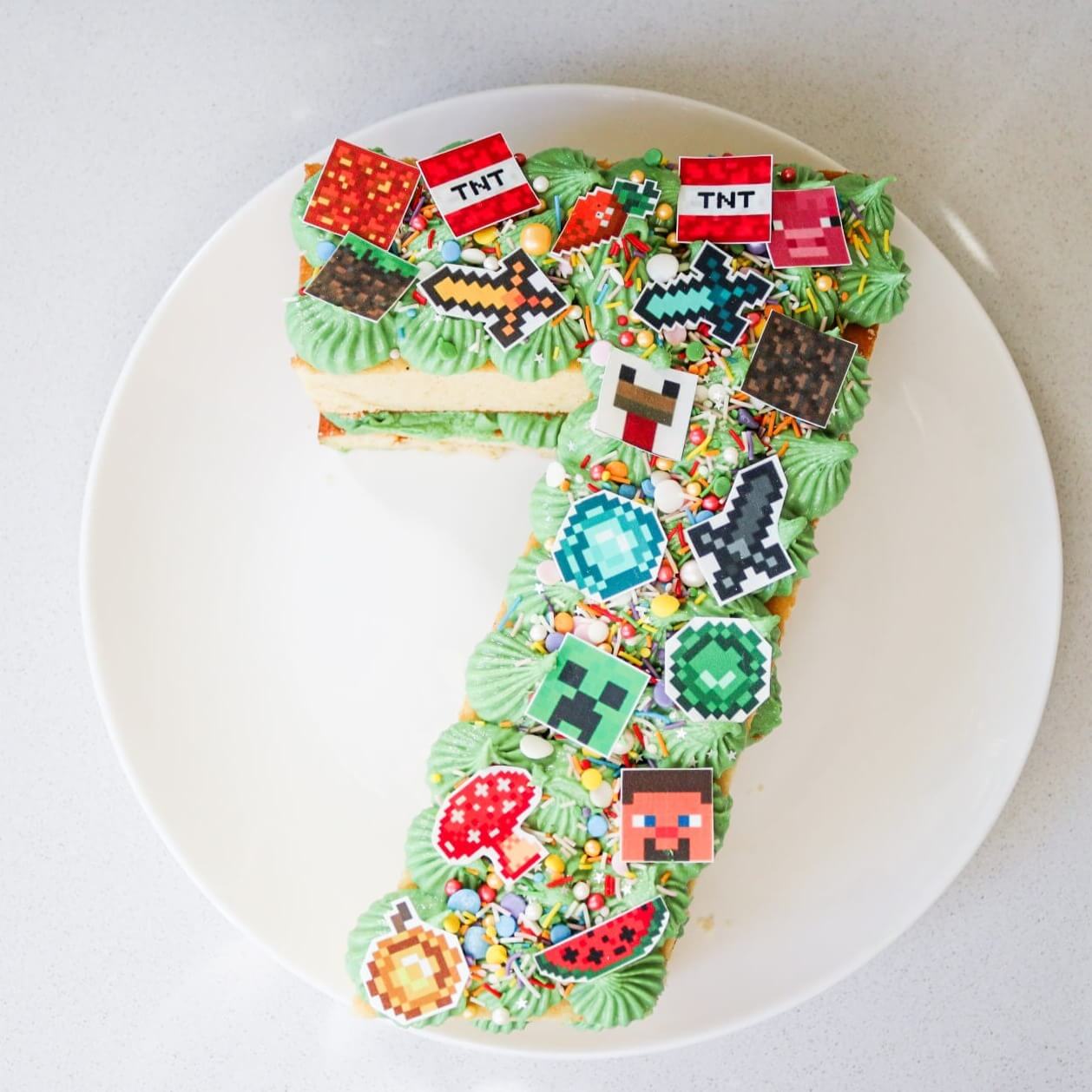 Custom Block Game Number Cake Kit | Bake Believe