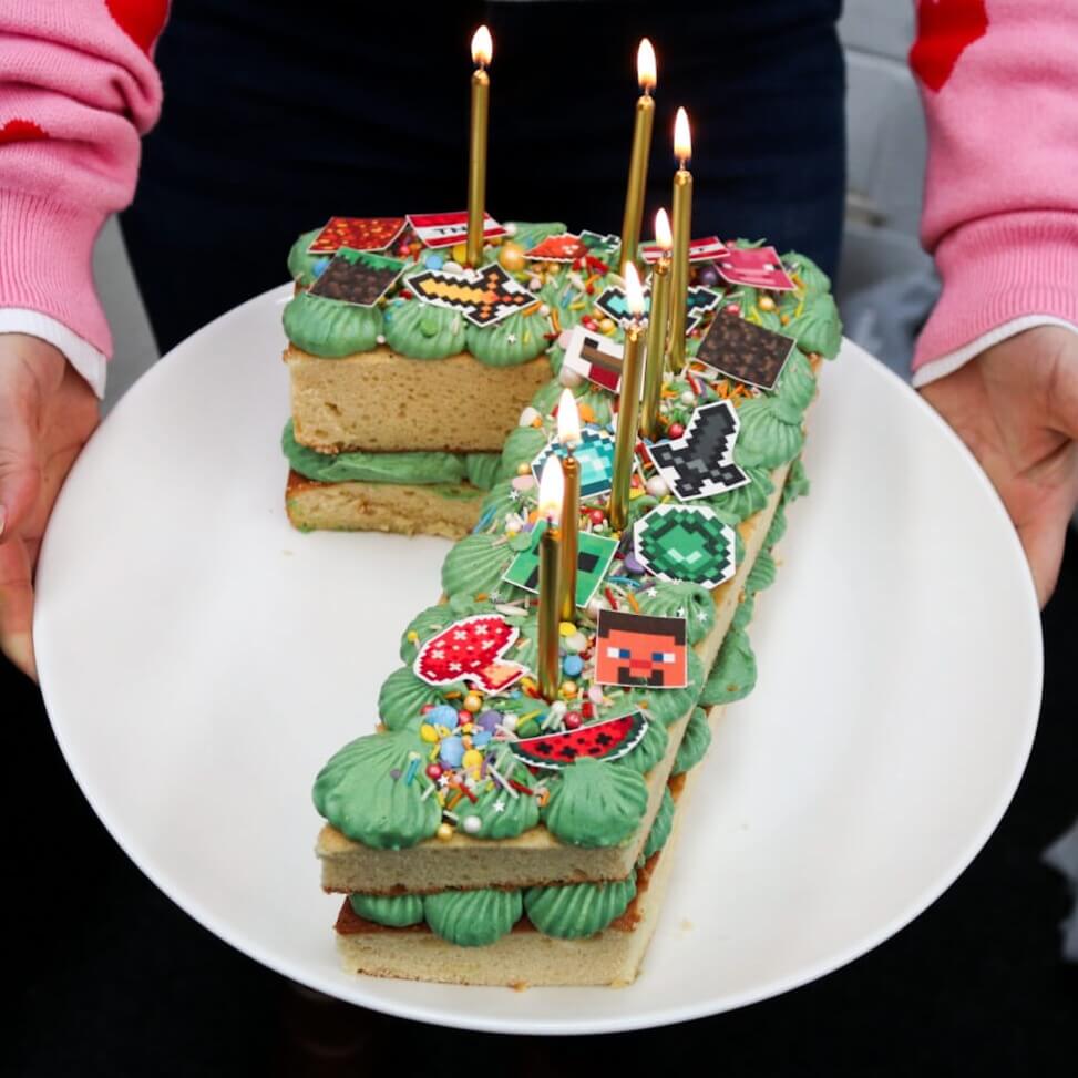 Custom Block Game Number Cake Kit | Bake Believe