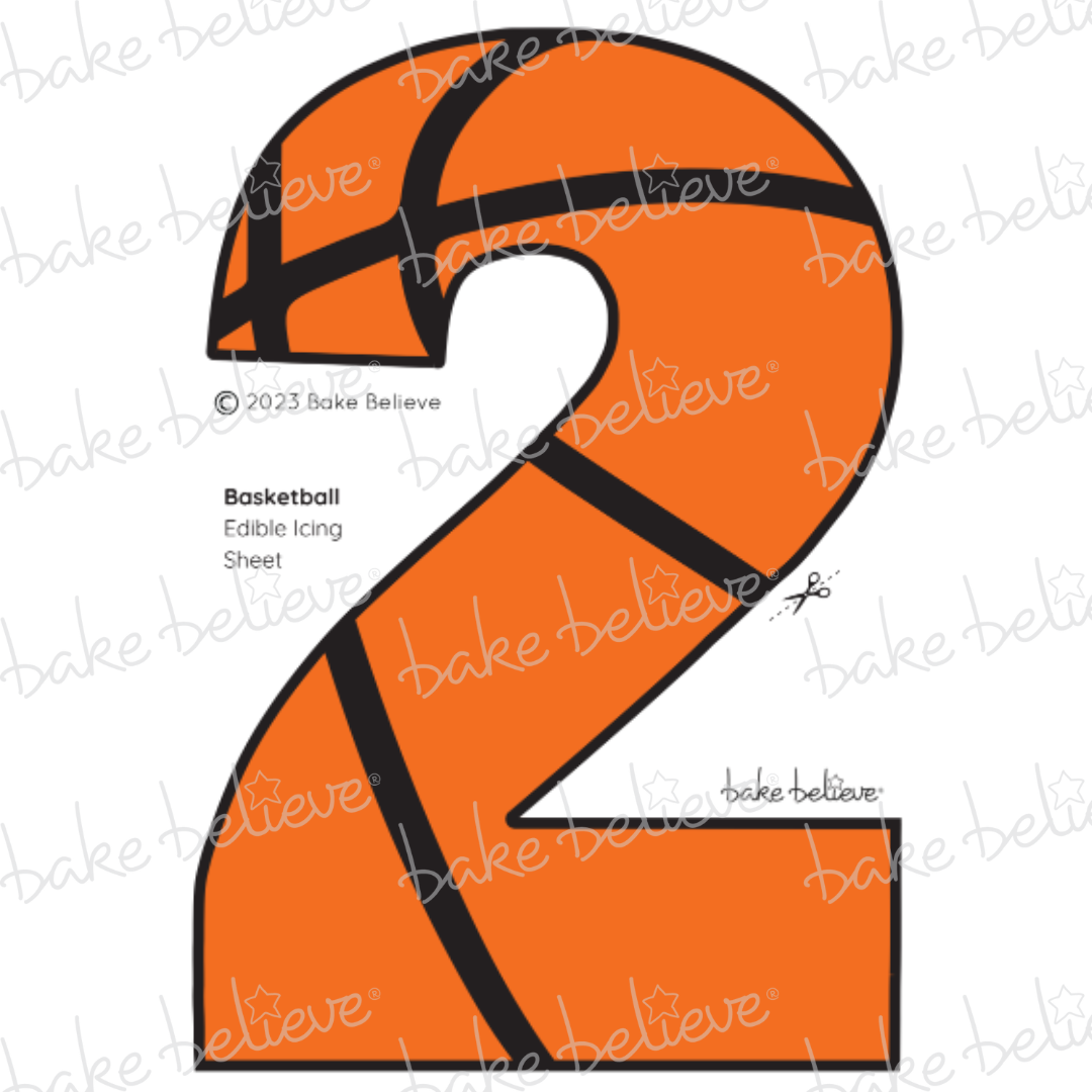 Basketball Number Edible Image Set