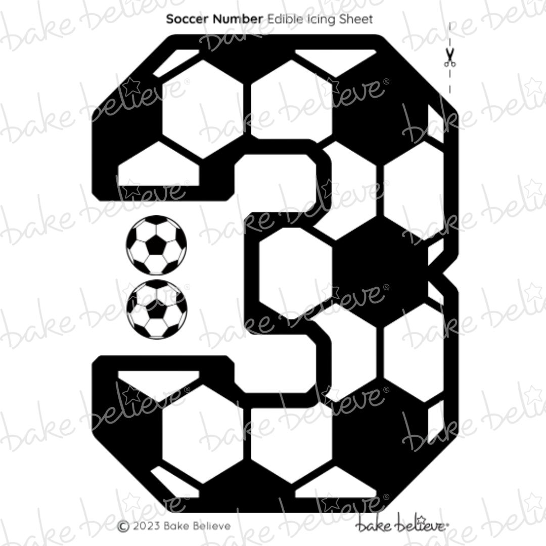 Soccer Number Edible Image