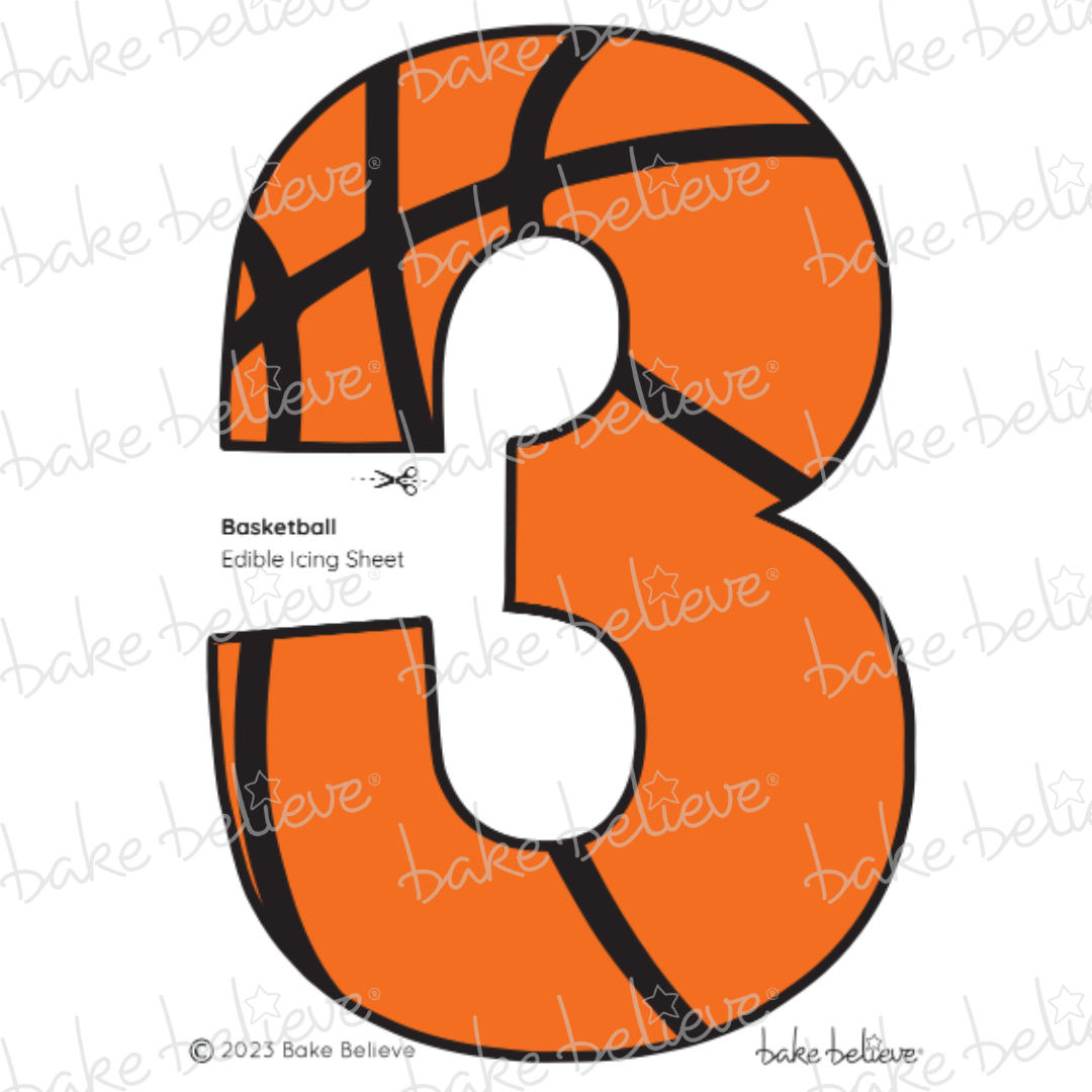 Basketball Number Edible Image Set