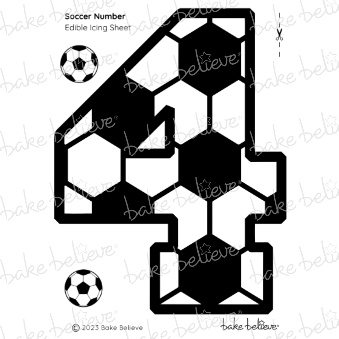 Soccer Number Edible Image