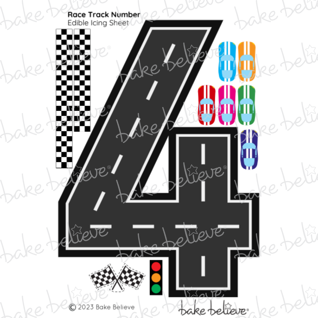 Race Track Edible Image Set