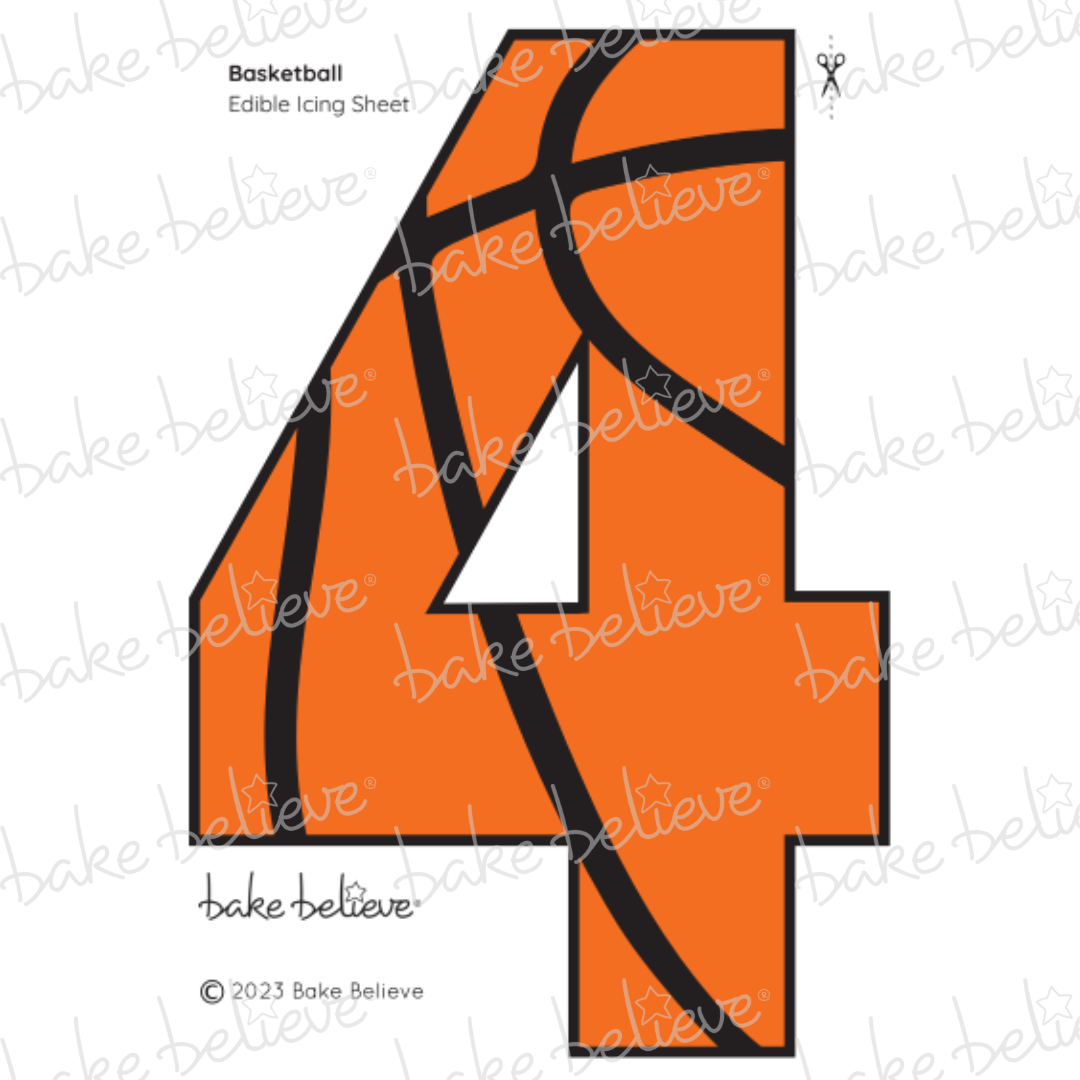 Basketball Number Edible Image Set