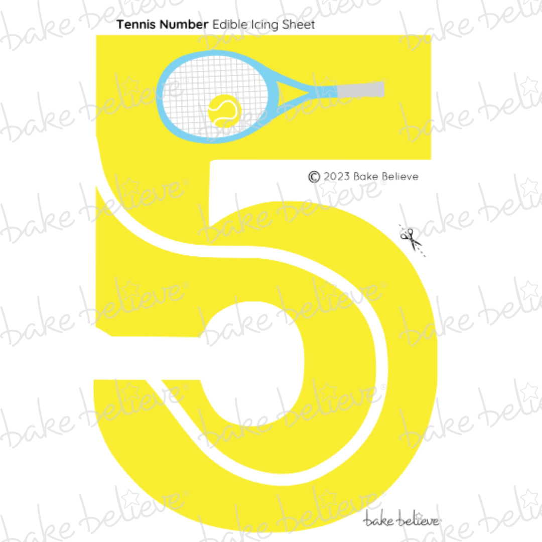 Tennis Number Edible Image