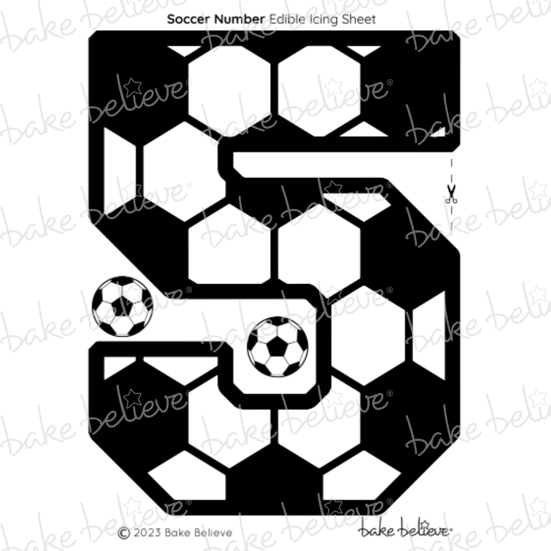 Soccer Number Edible Image