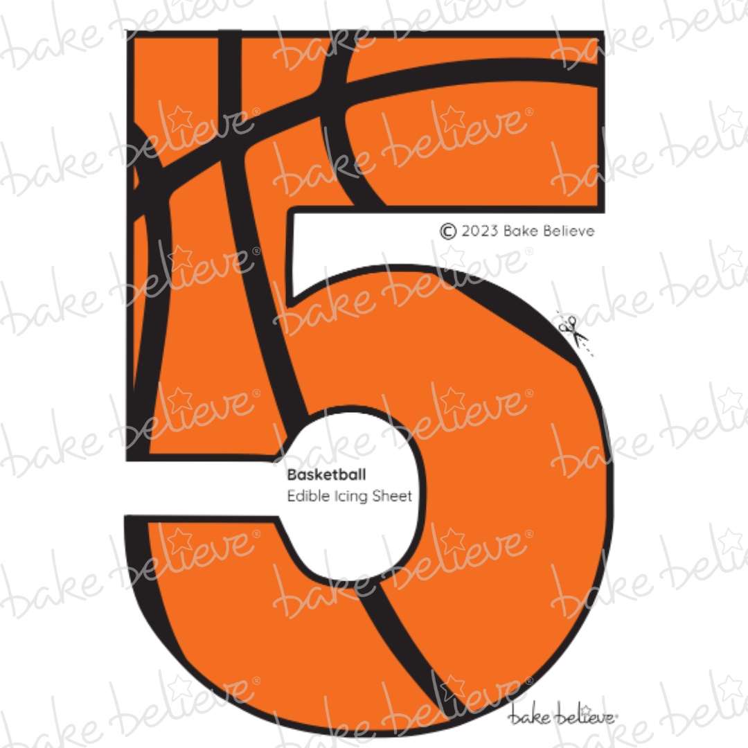 Basketball Number Edible Image Set