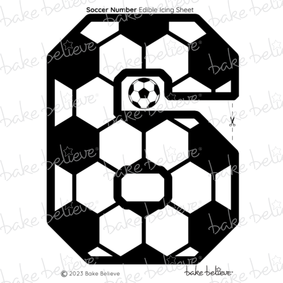 Soccer Number Edible Image