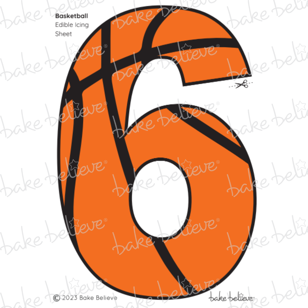 Basketball Number Edible Image Set