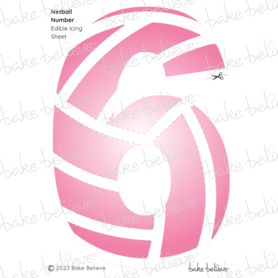 Netball Number Edible Image