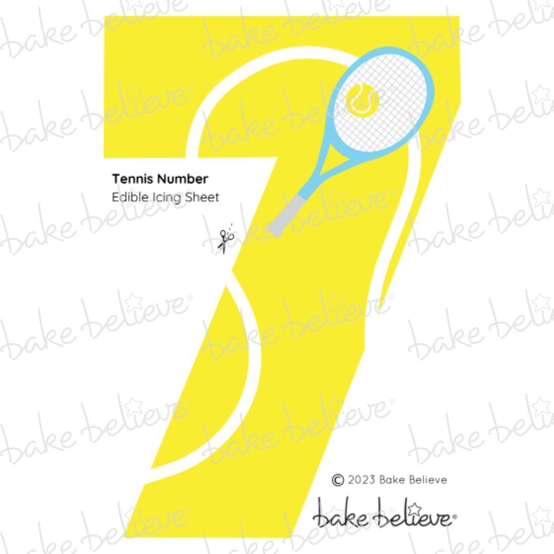 Tennis Number Edible Image