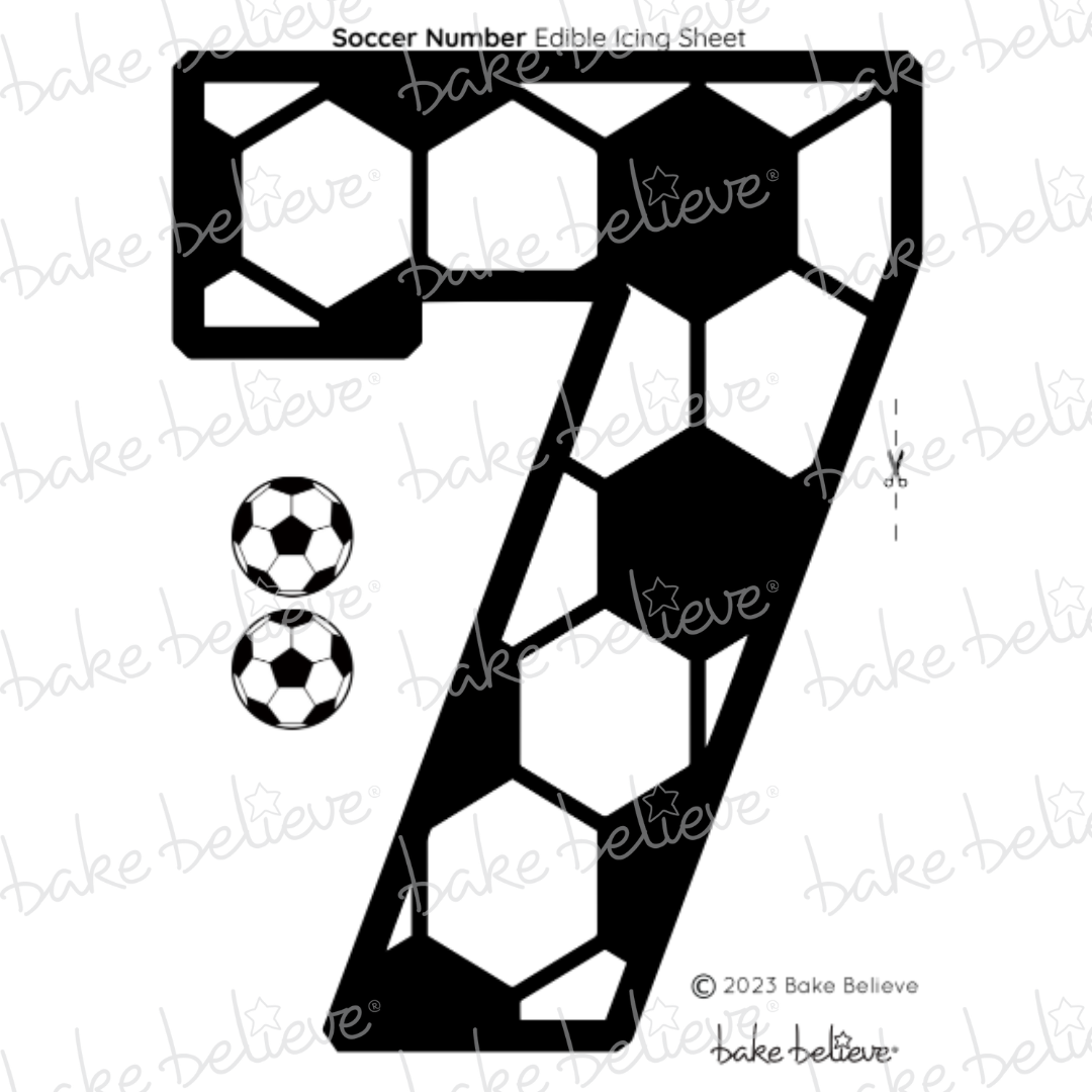 Soccer Number Edible Image