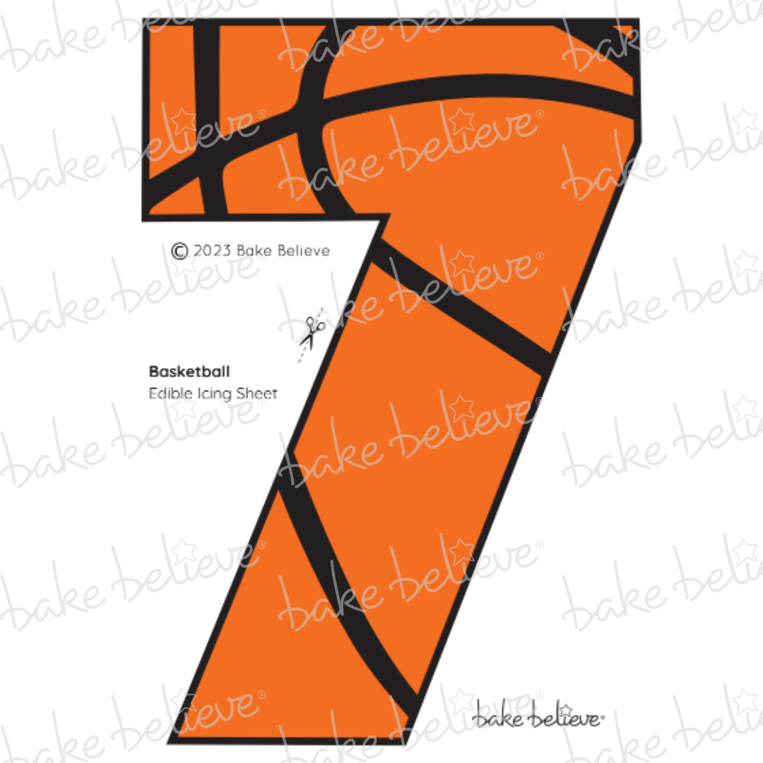 Basketball Number Edible Image Set