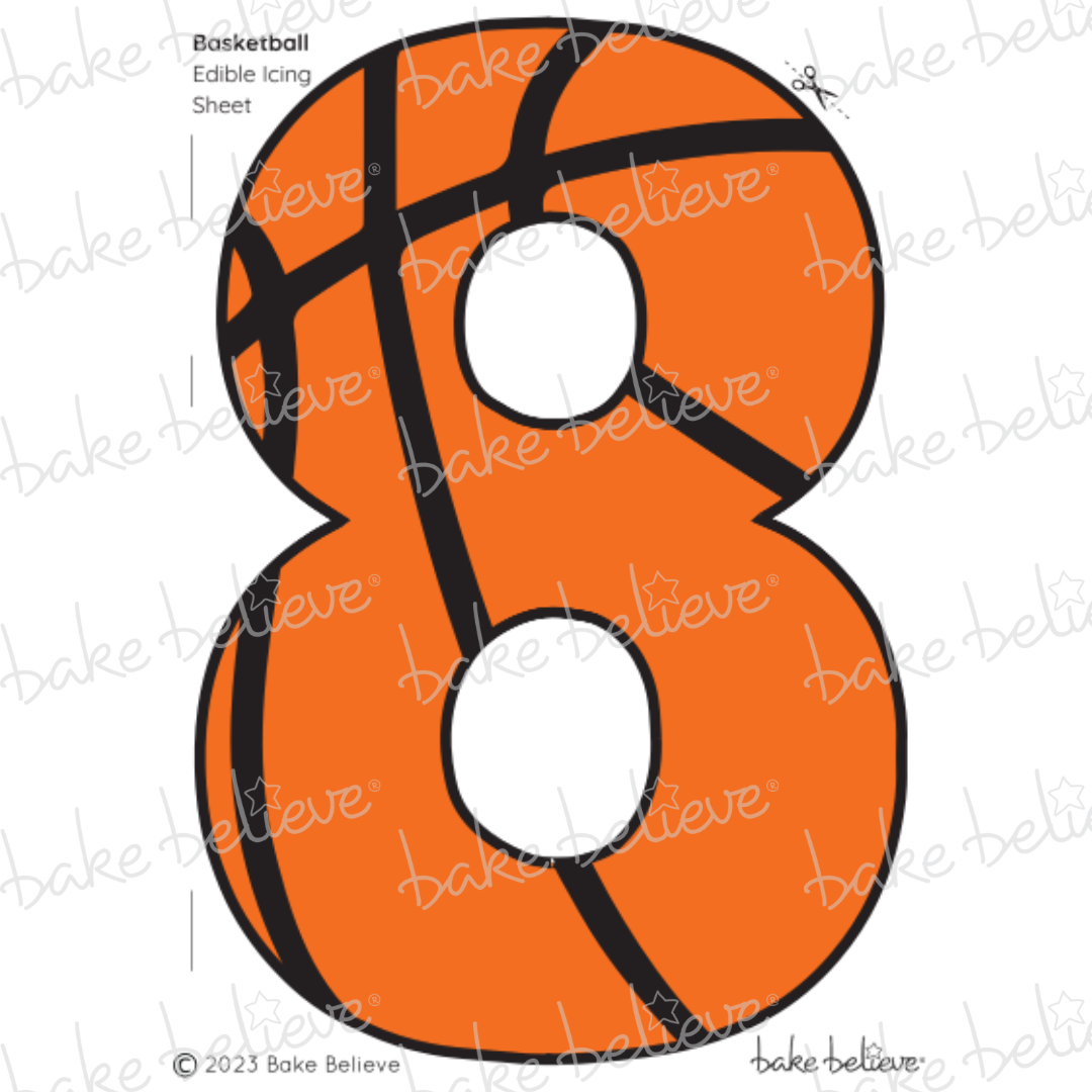 Basketball Number Edible Image Set