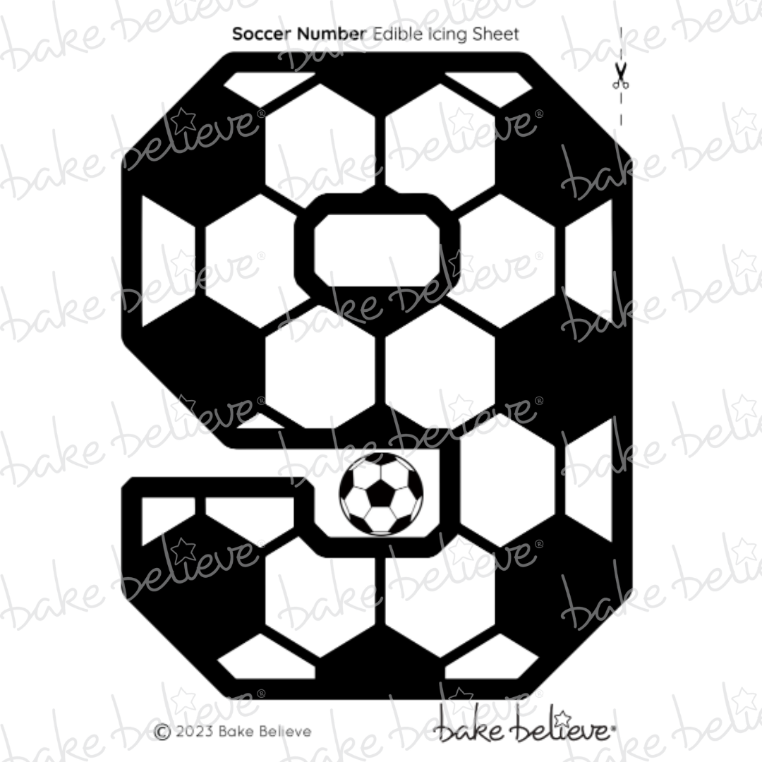 Soccer Number Edible Image