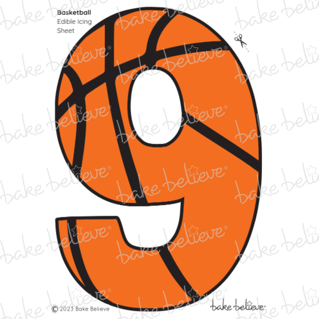 Basketball Number Edible Image Set