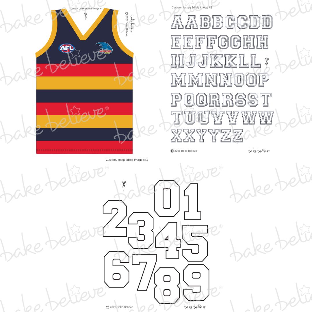 Adelaide Crows AFL Jersey Edible Images