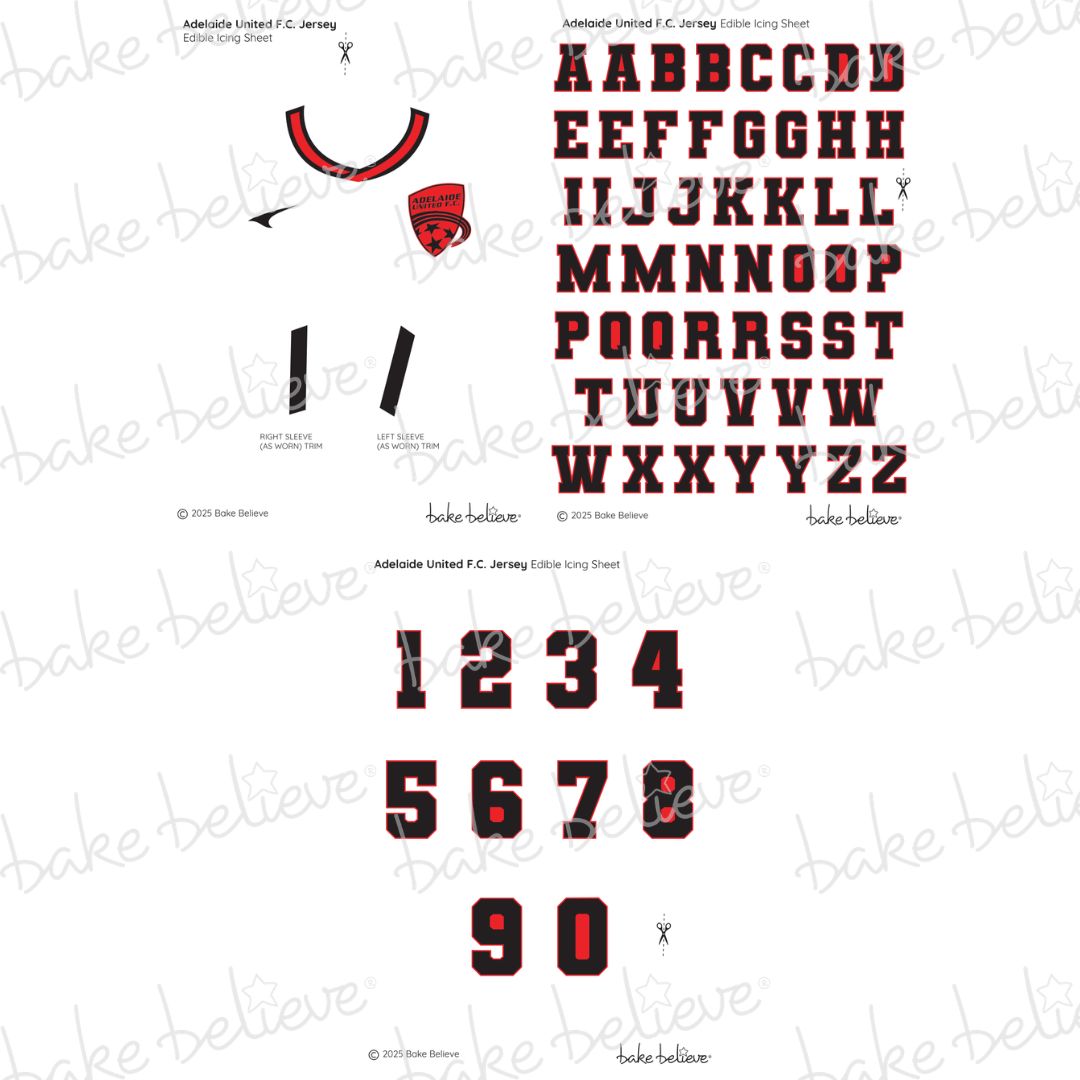 Adelaide United AFL Jersey Edible Images