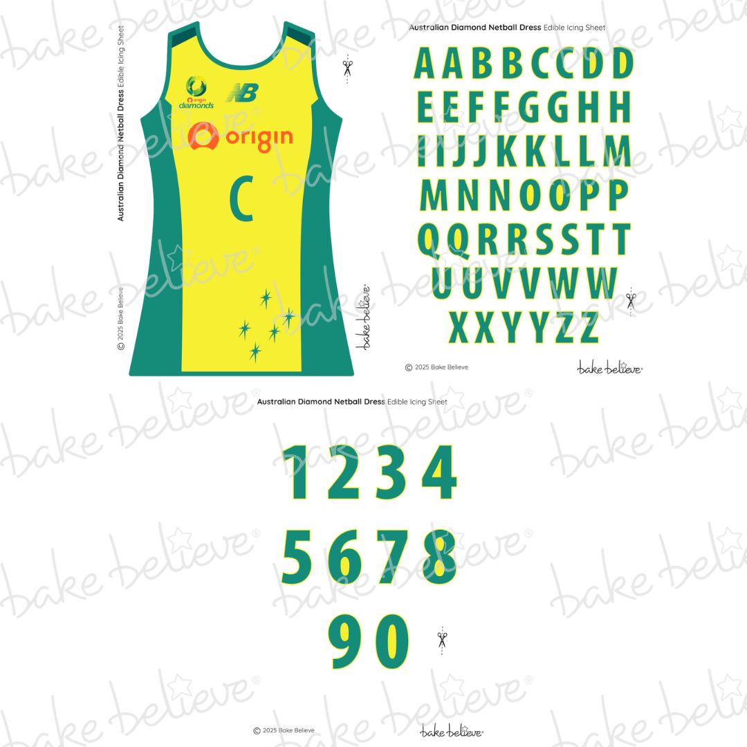 Australian Diamonds Netball C Jersey Edible Images