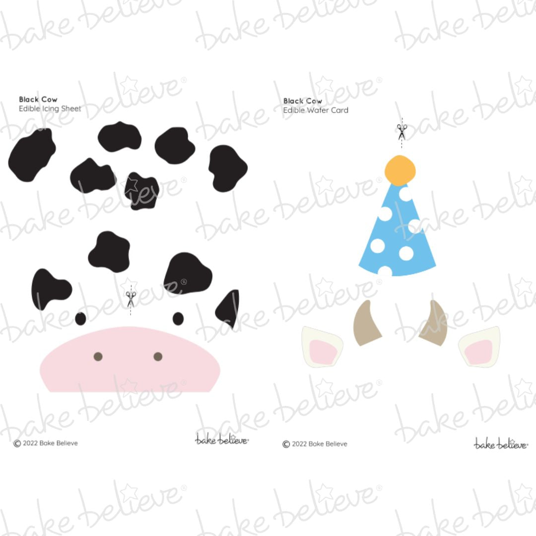Black Cow Edible Images