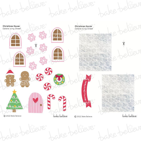 Christmas House Edible Image Set