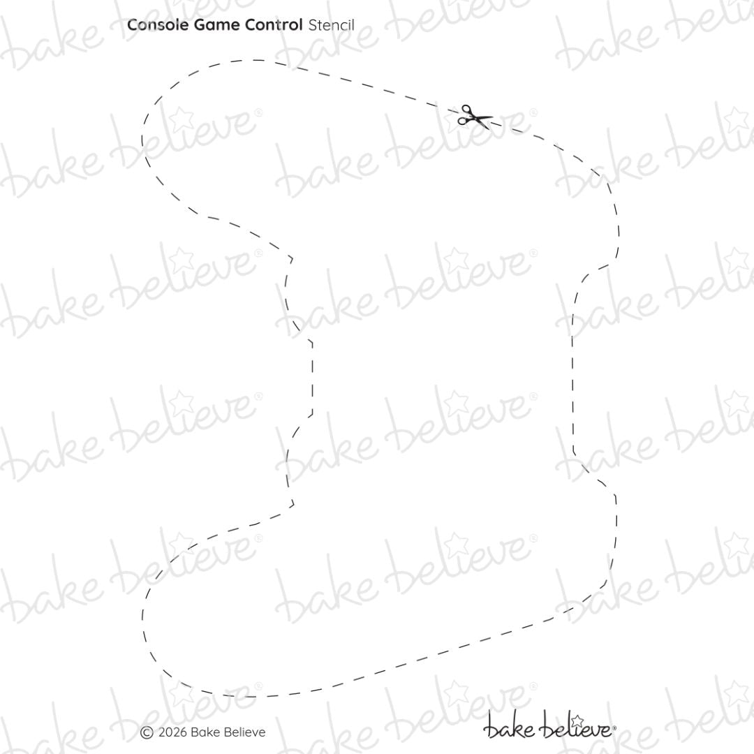 Console Game Control Stencil