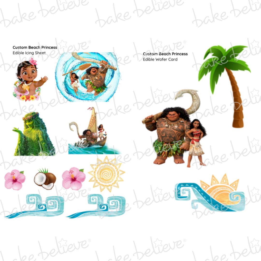 Custom Beach Princess Edible Images