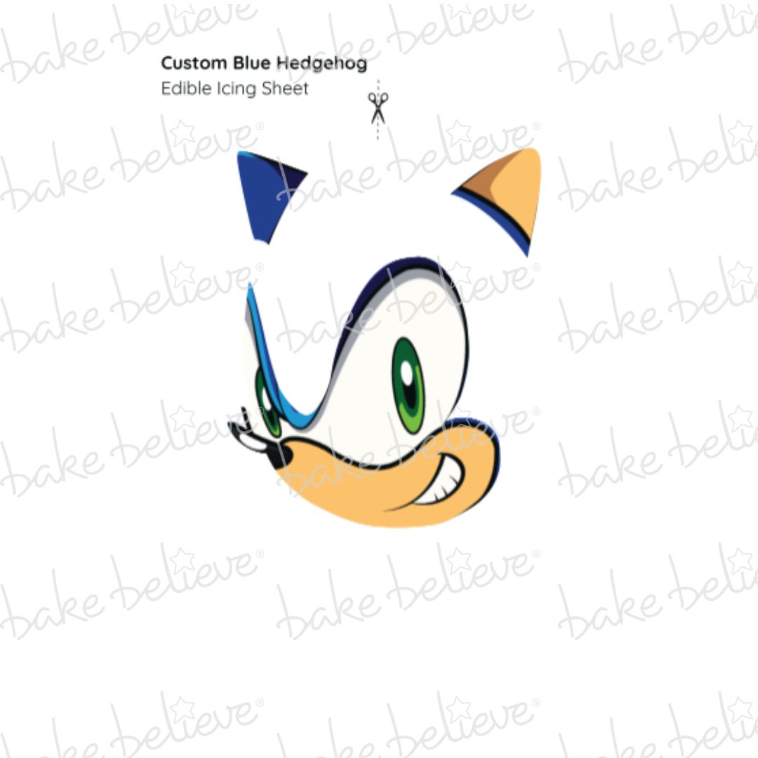 Custom Blue Hedgehog Edible Images