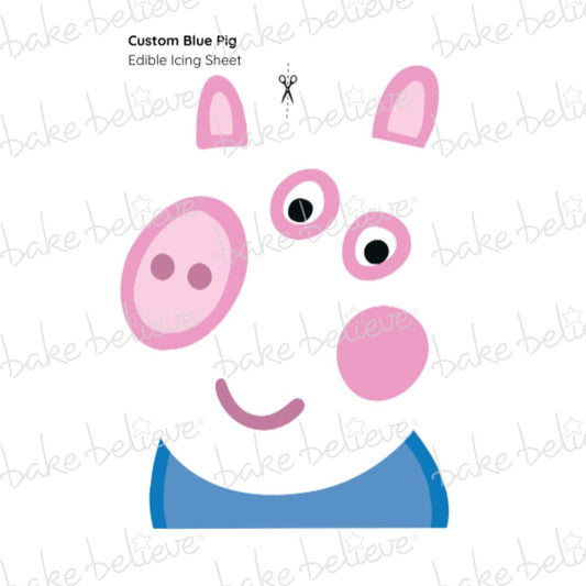 Custom Blue Pig Cake Kit