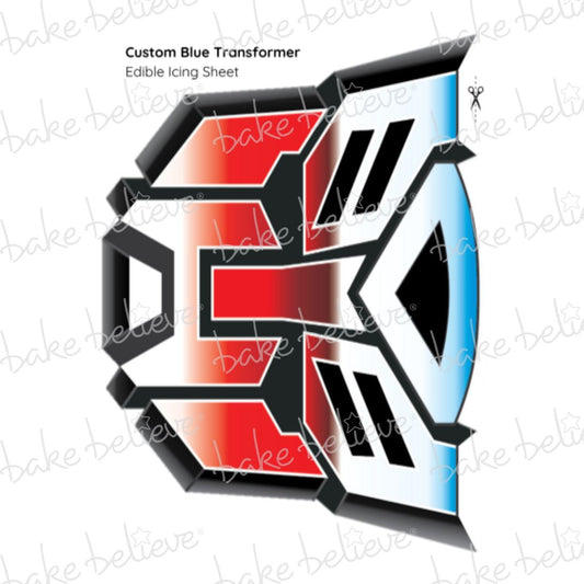 Custom Blue Transformer Mask Cake Kit