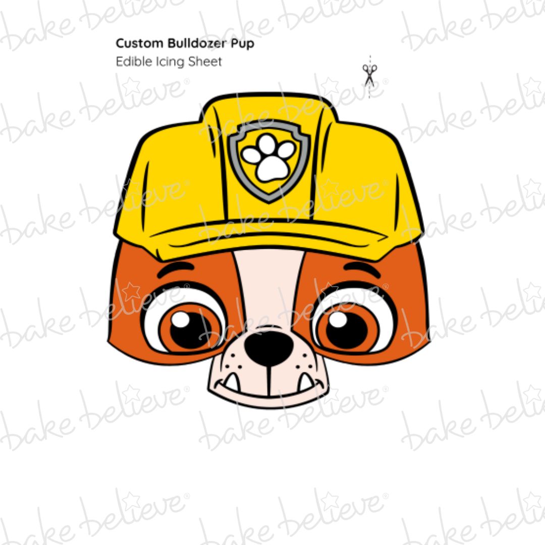 Custom Bulldozer Pup Edible Images