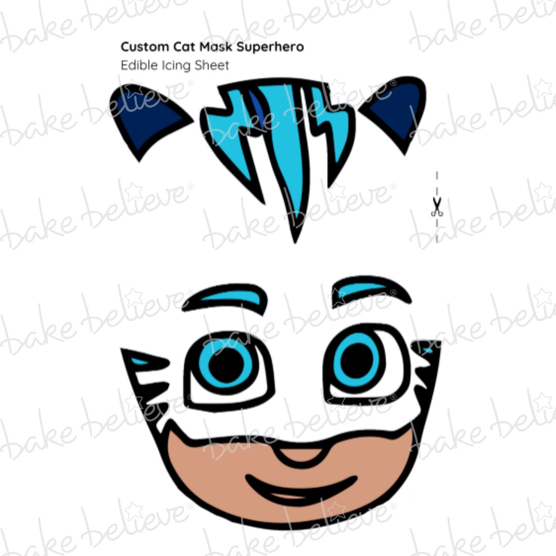 Custom Cat Mask Superhero Edible Images