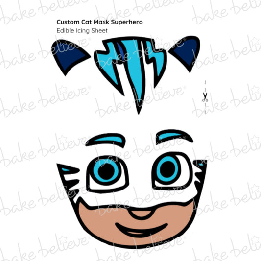 Custom Cat Mask Superhero Cake Kit