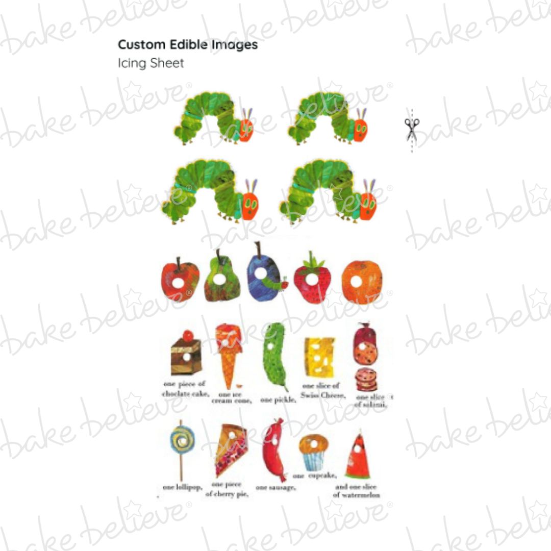 Custom Greedy Caterpillar Number Edible Images