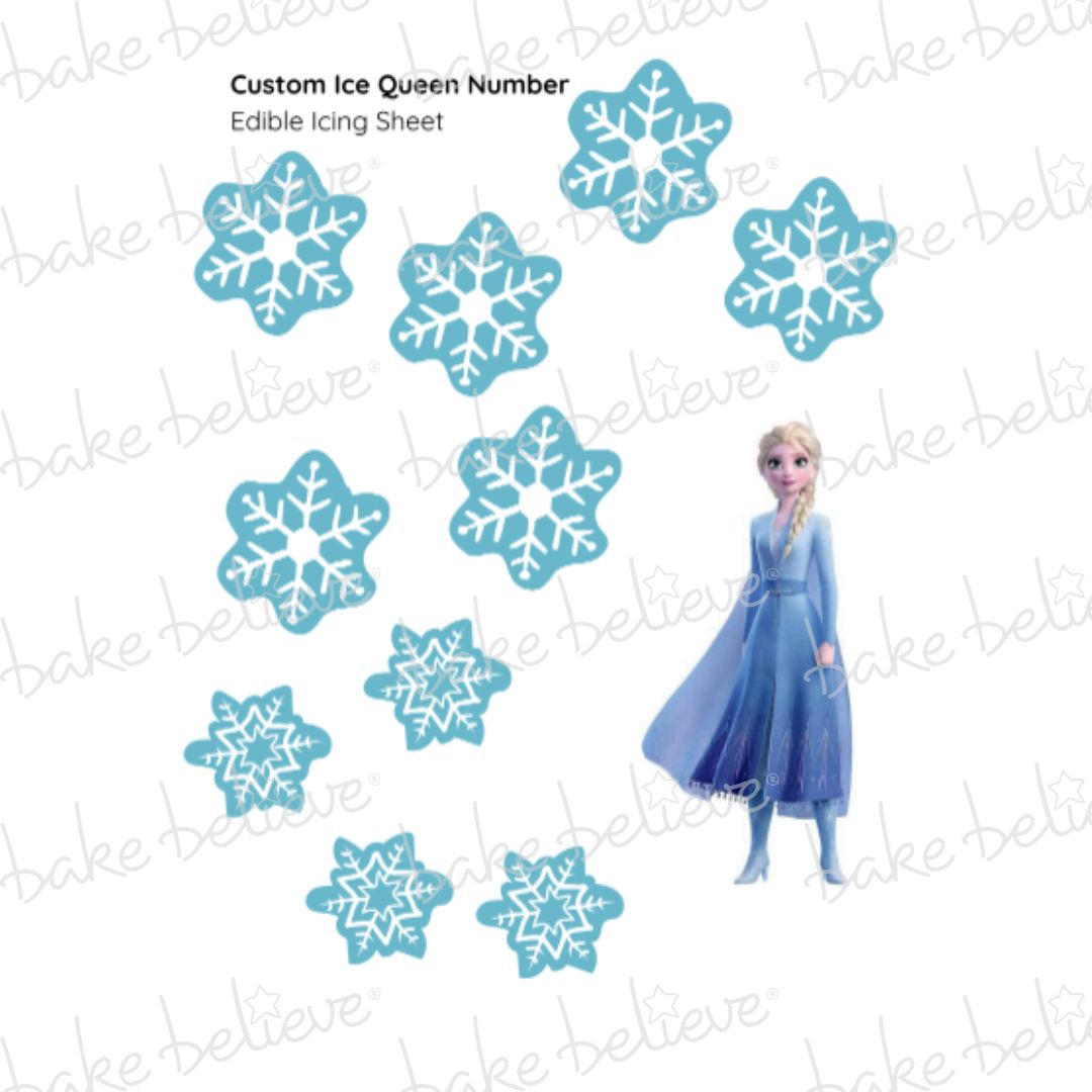 Custom Ice Queen Number Edible Images