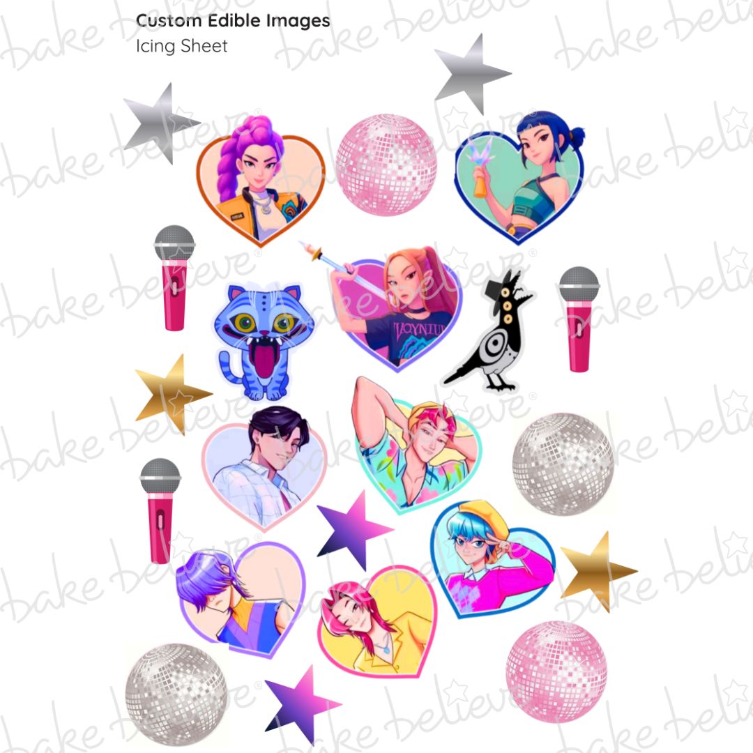 Custom KPop Inspired Number Edible Images